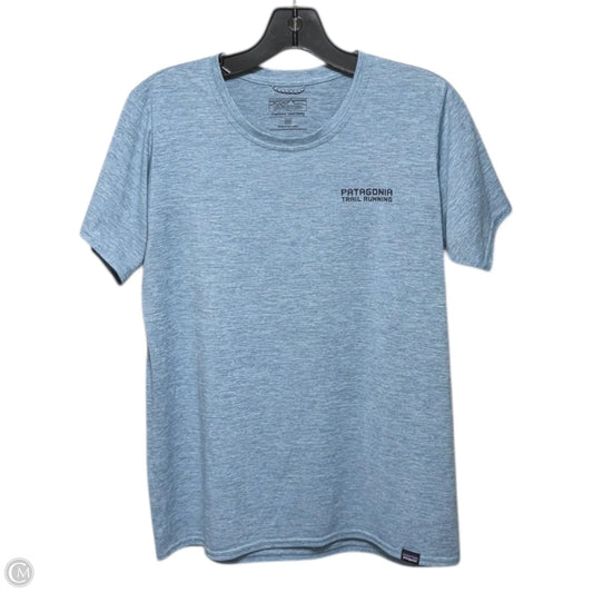 Patagonia Trail Running Athletic Top Short Sleeve By Patagonia In Blue, Size: M