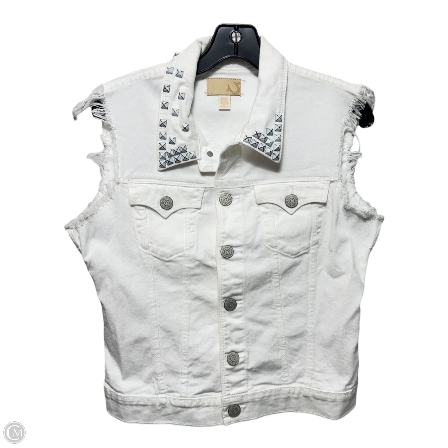 Studded Denim Vest By True Religion In White, Size: M