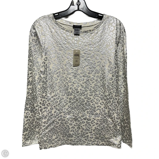 Metallic Top Long Sleeve By Ann Taylor In Animal Print, Size: Xs