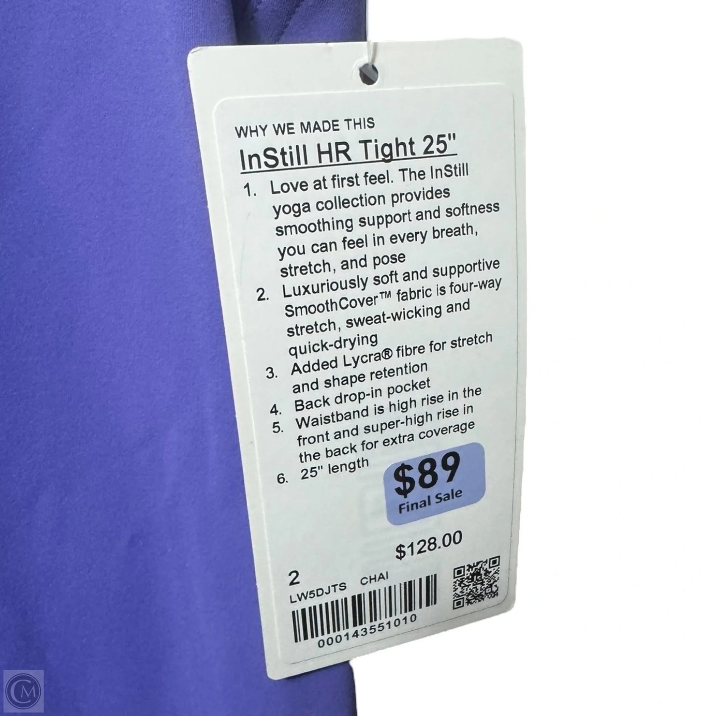 InStill HR Athletic Leggings By Lululemon In Purple, Size: 2