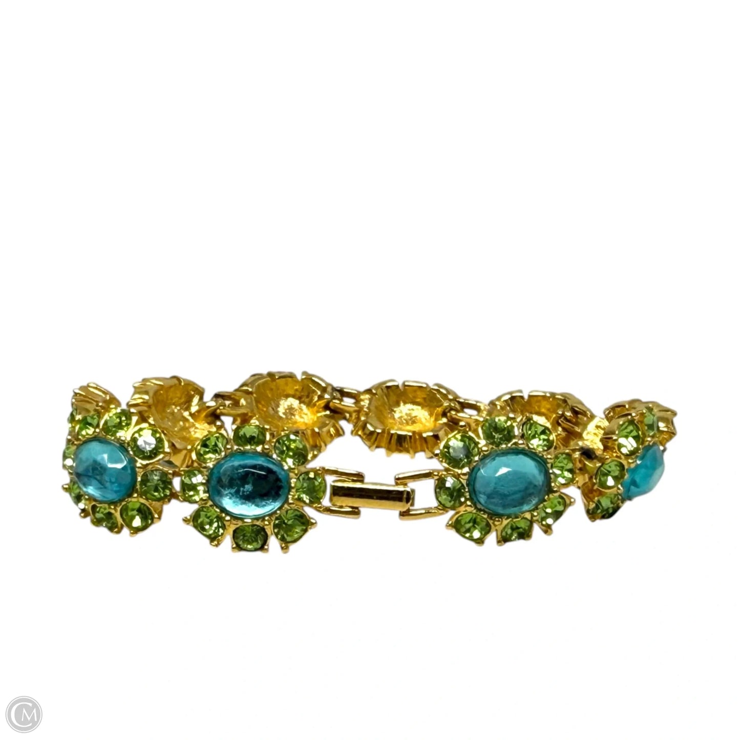 Vintage Circa 1980’s Gold Plated Crystal Bracelet  By Joan Rivers