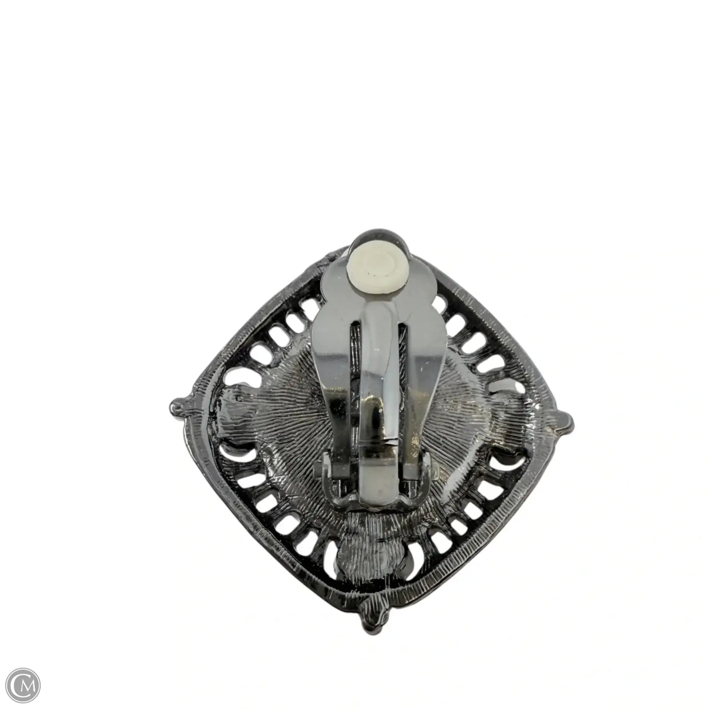 Vintage Cameo & Crystal Clip Earrings By Joan Rivers