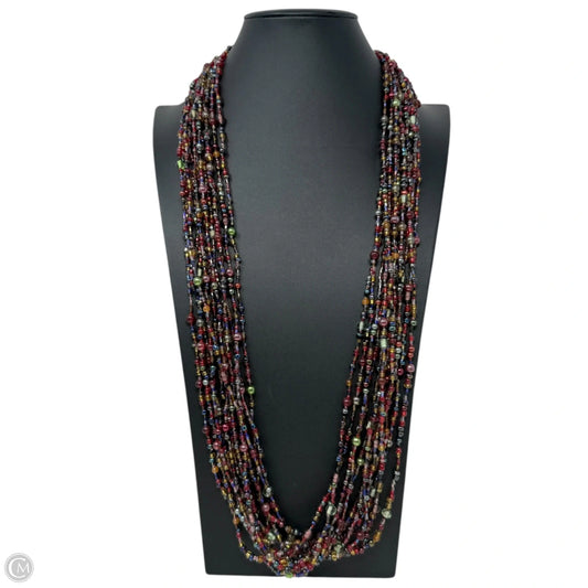Vintage Multi Strand Czech Glass Beaded Necklace By Joan Rivers