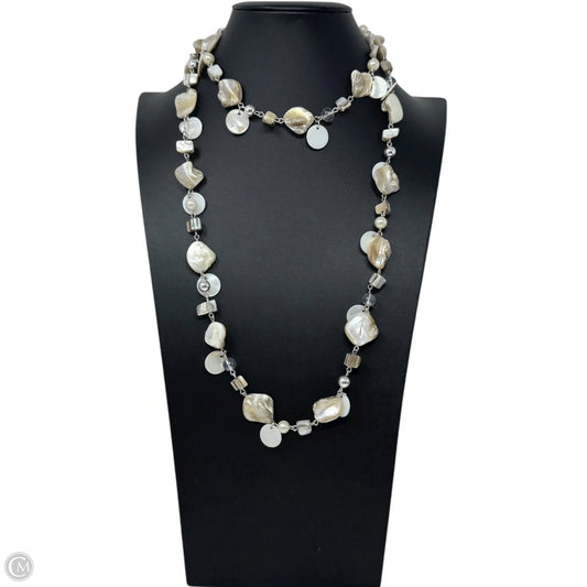 Mother Of Pearl Shell & Beads Long Necklace