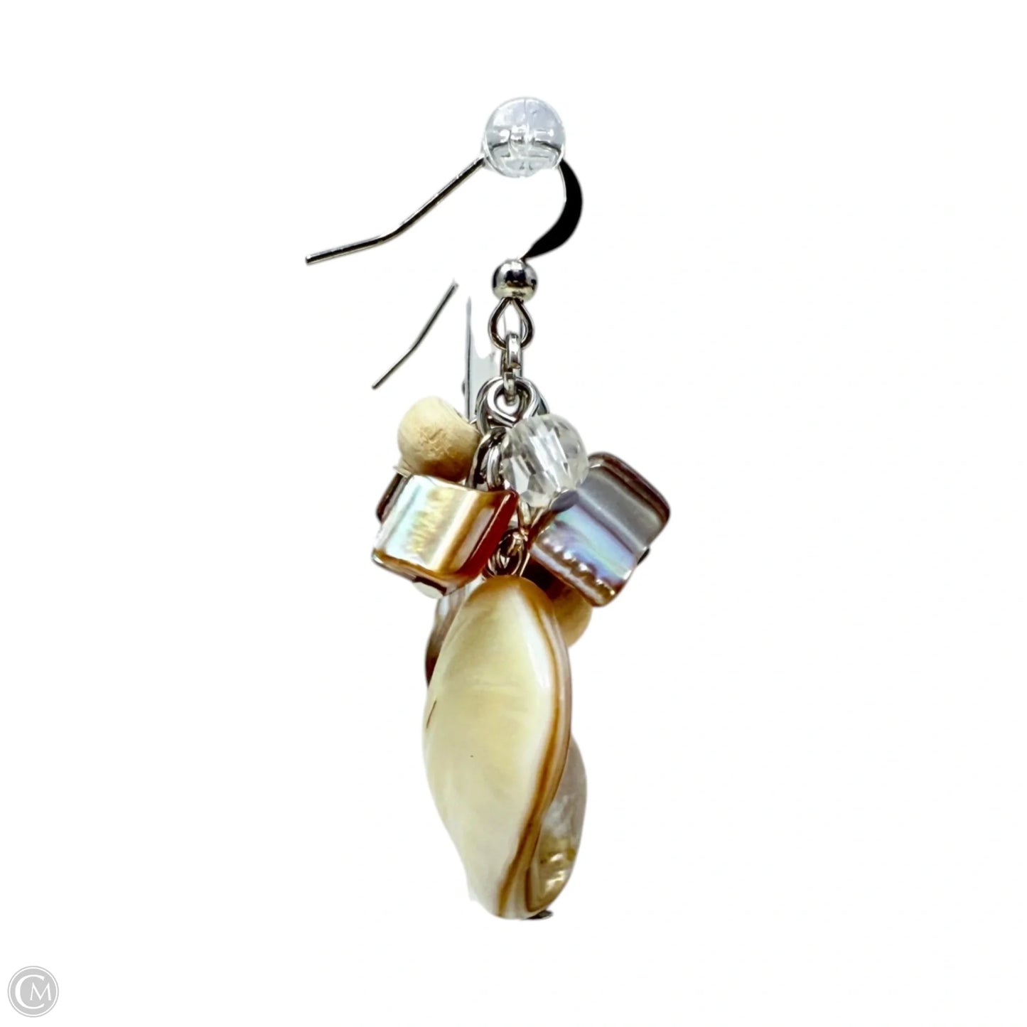 Mother Of Pearl Shell & Bead Dangle Earrings