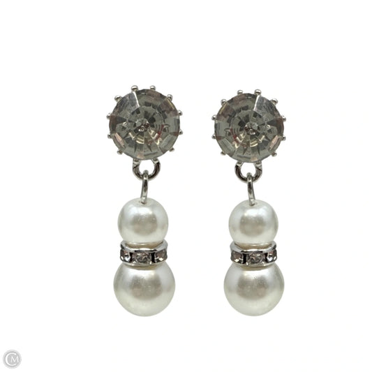 Faux Pearl & Crystal Drop Earrings