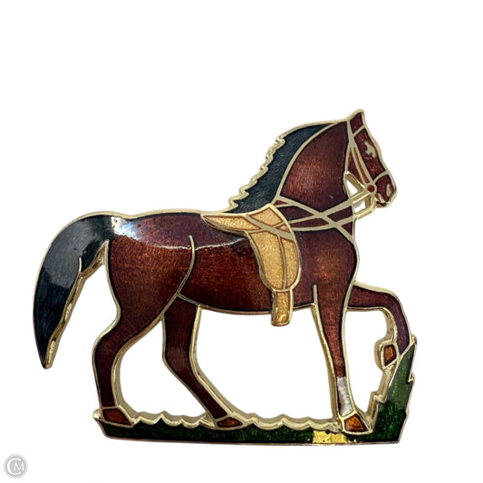 Vintage Enamel Dressage Horse Pin