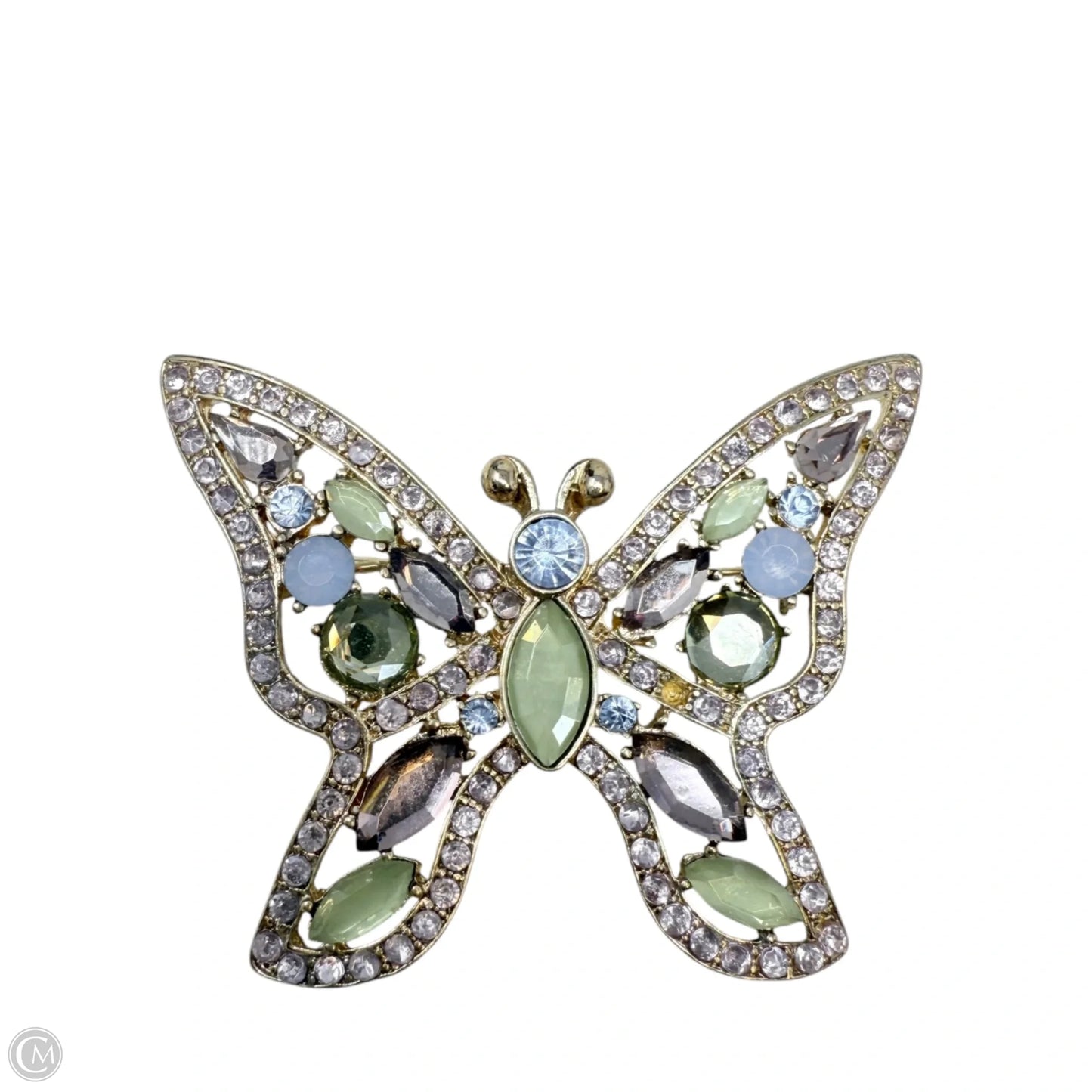 Jeweled Butterfly Pin By Napier