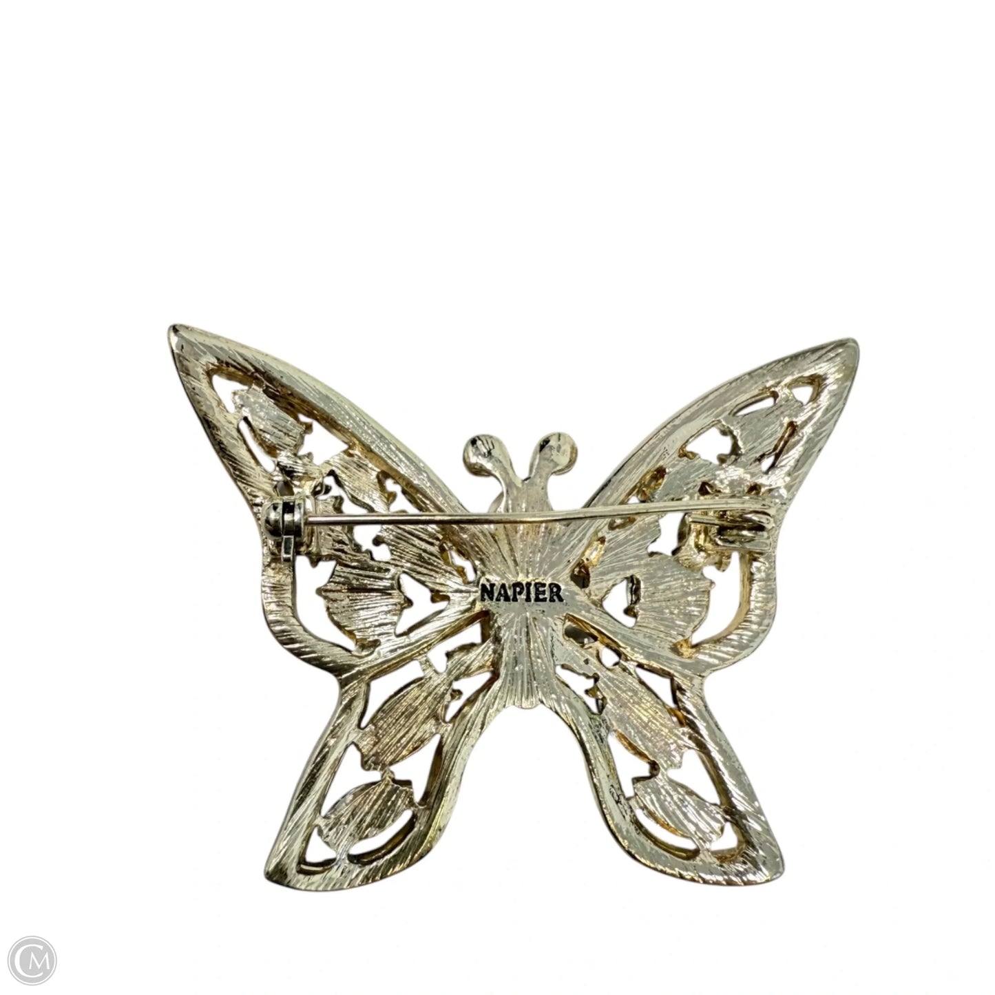 Jeweled Butterfly Pin By Napier