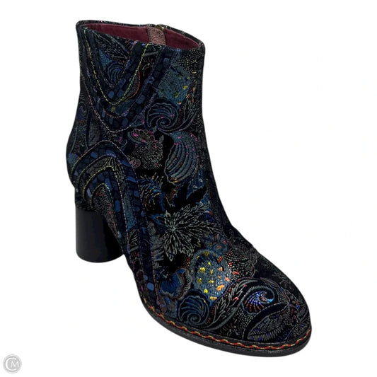 Sopretti Boots Ankle Heels By Spring Step In Paisley Print, Size: 5