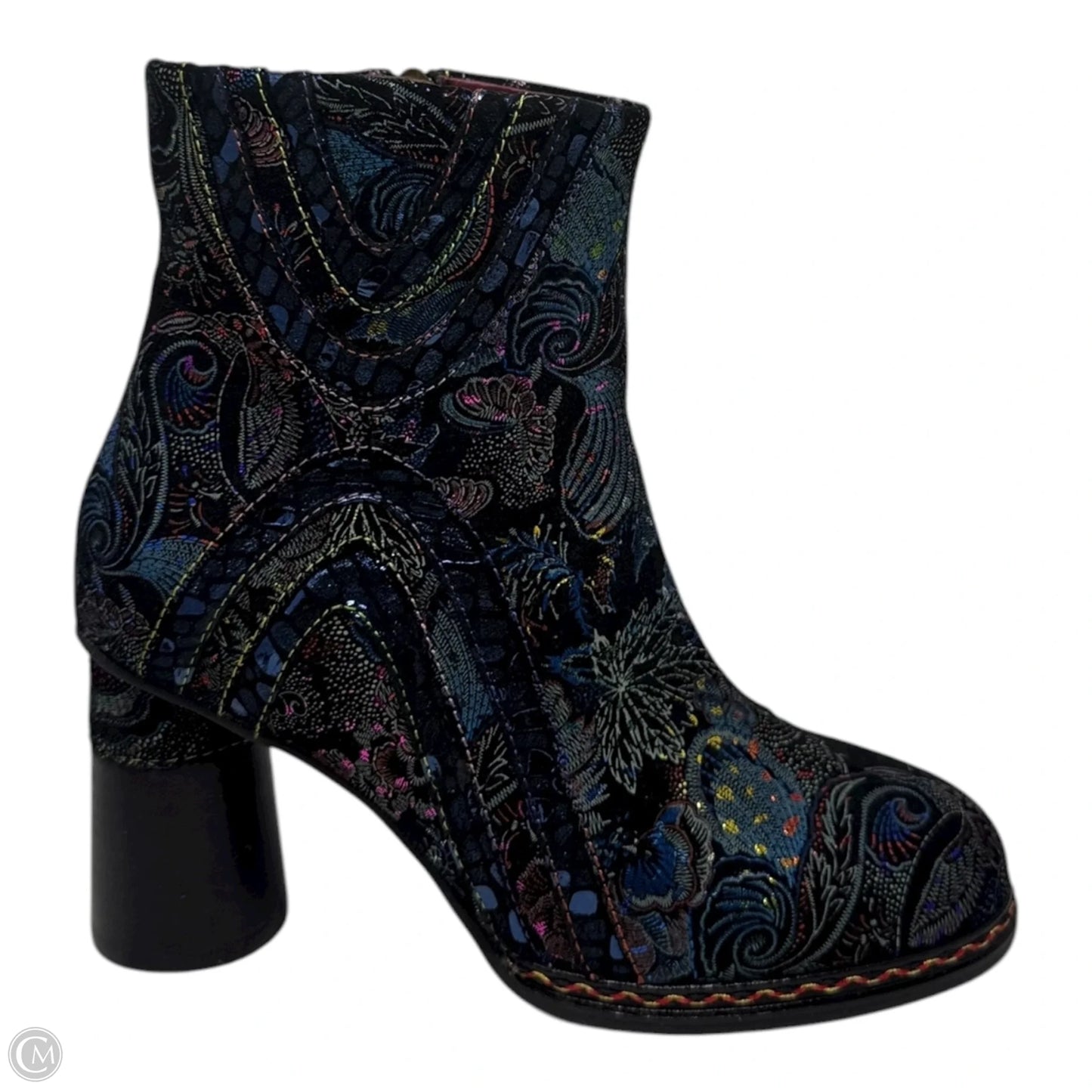 Sopretti Boots Ankle Heels By Spring Step In Paisley Print, Size: 5