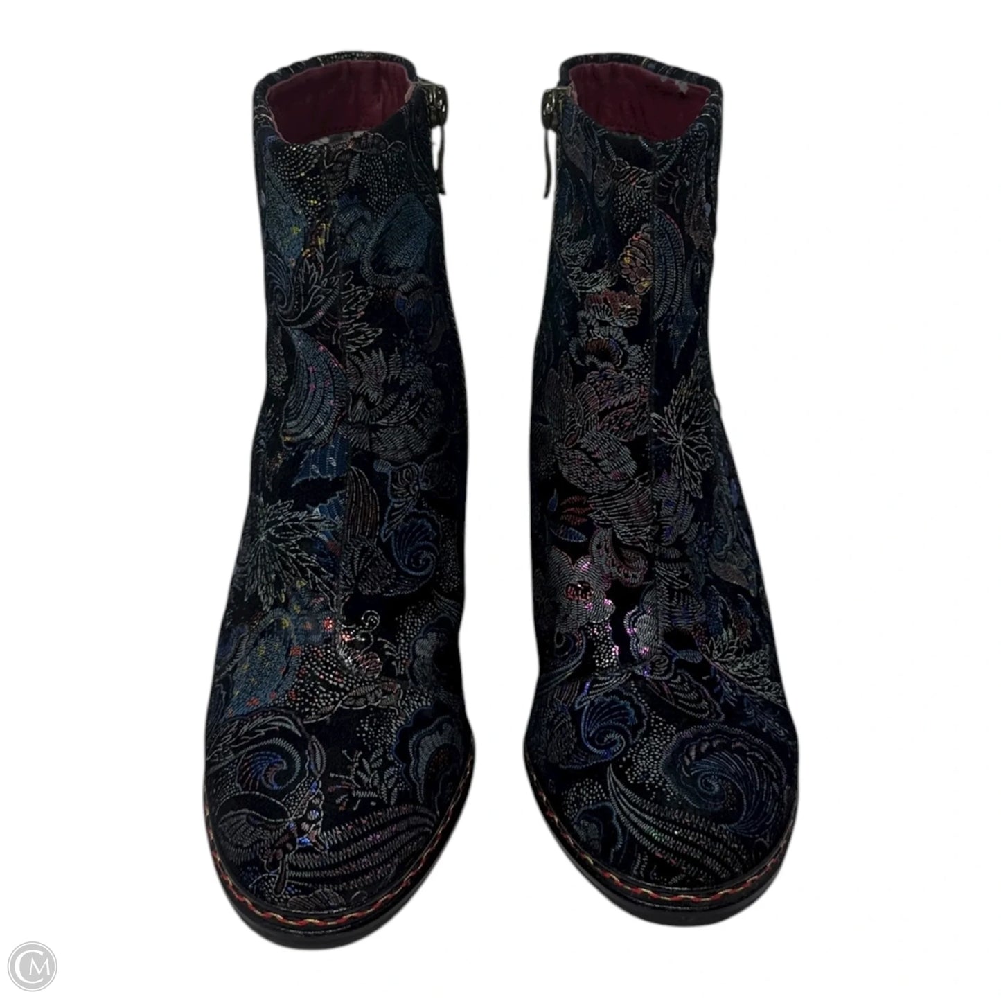 Sopretti Boots Ankle Heels By Spring Step In Paisley Print, Size: 5