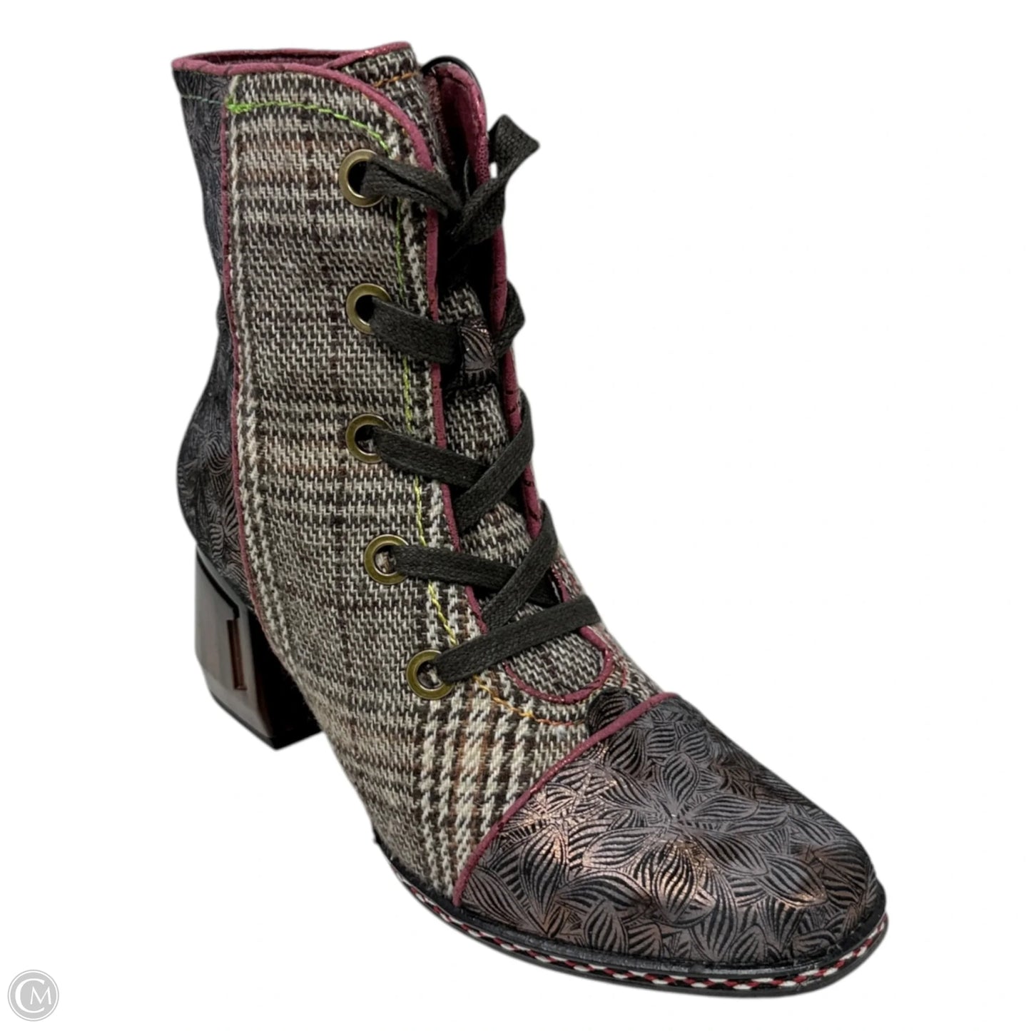 Gazalle Ankle Boots By Spring Step In Plaid Pattern, Size: 5