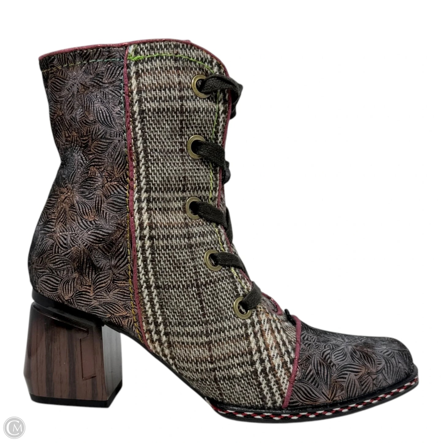 Gazalle Ankle Boots By Spring Step In Plaid Pattern, Size: 5