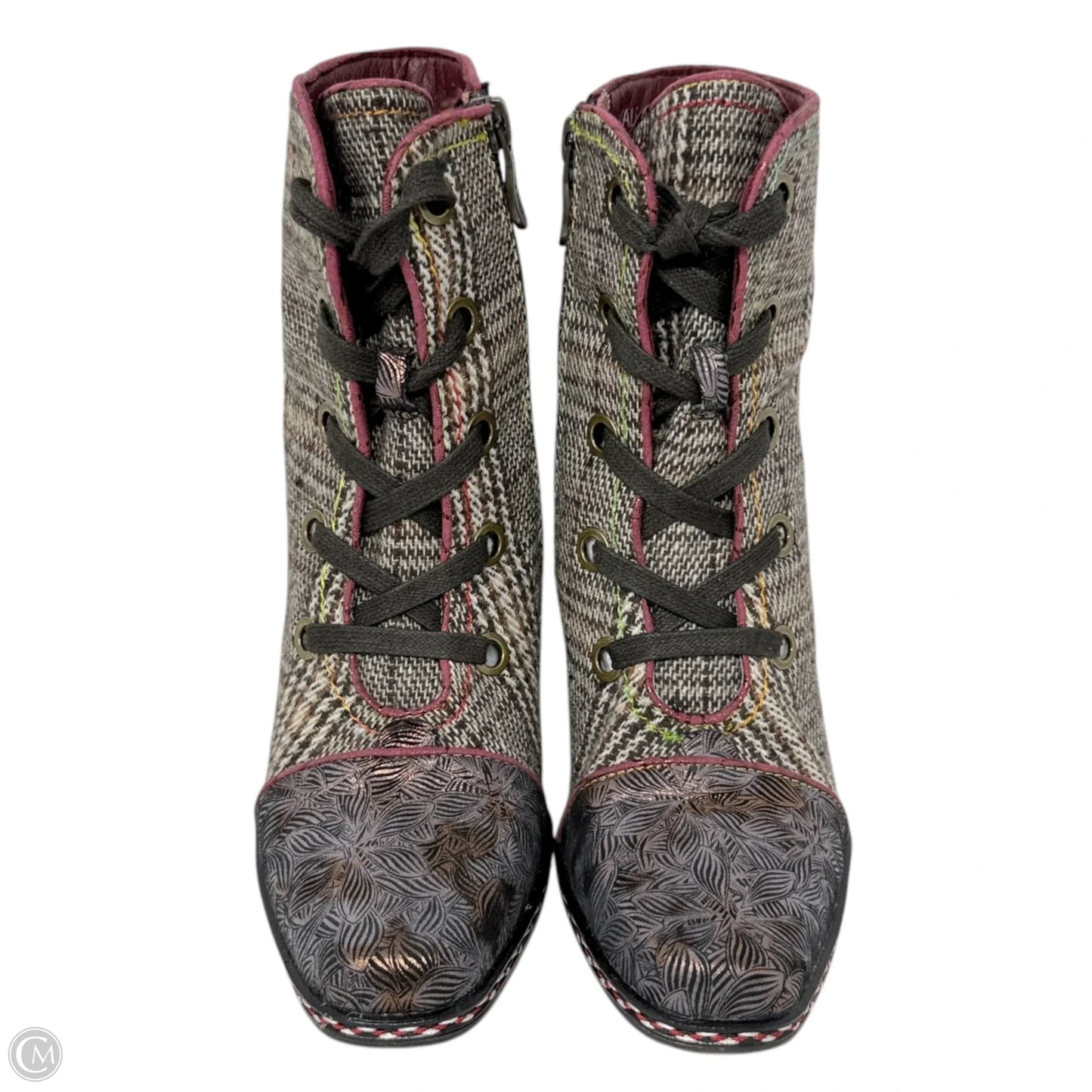 Gazalle Ankle Boots By Spring Step In Plaid Pattern, Size: 5