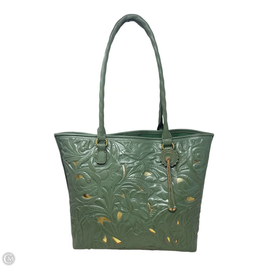 Adeline Tooled Leather Tote Designer By Patricia Nash, Size: Large