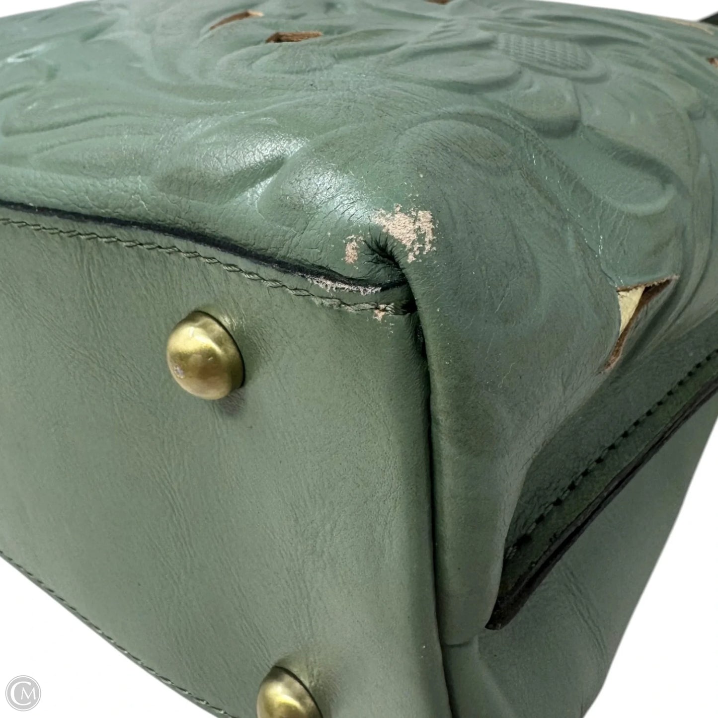 Adeline Tooled Leather Tote Designer By Patricia Nash, Size: Large