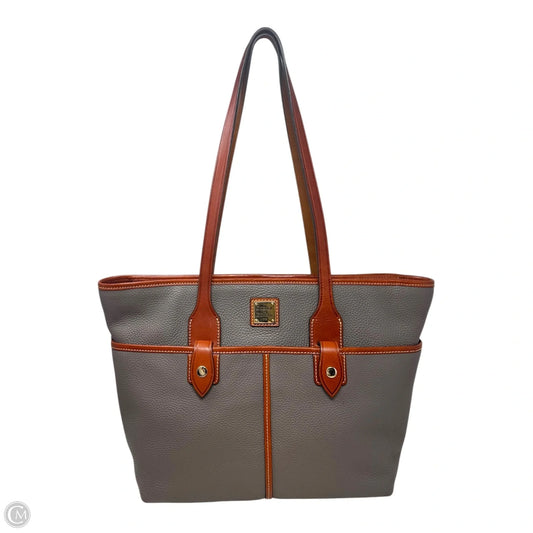 Pebble Grain Double Pocket Tote Handbag Designer By Dooney And Bourke, Size: Large