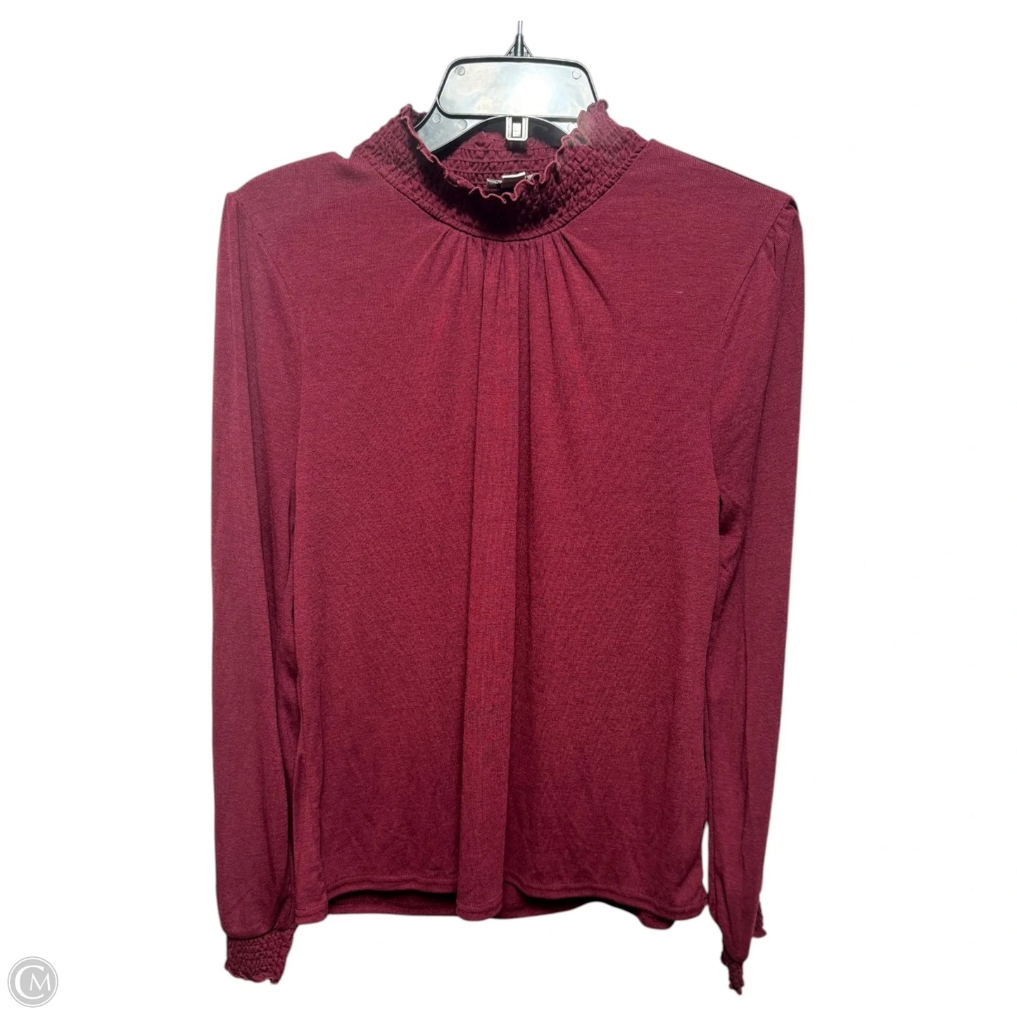 Top Long Sleeve By J. Crew In Maroon, Size: M