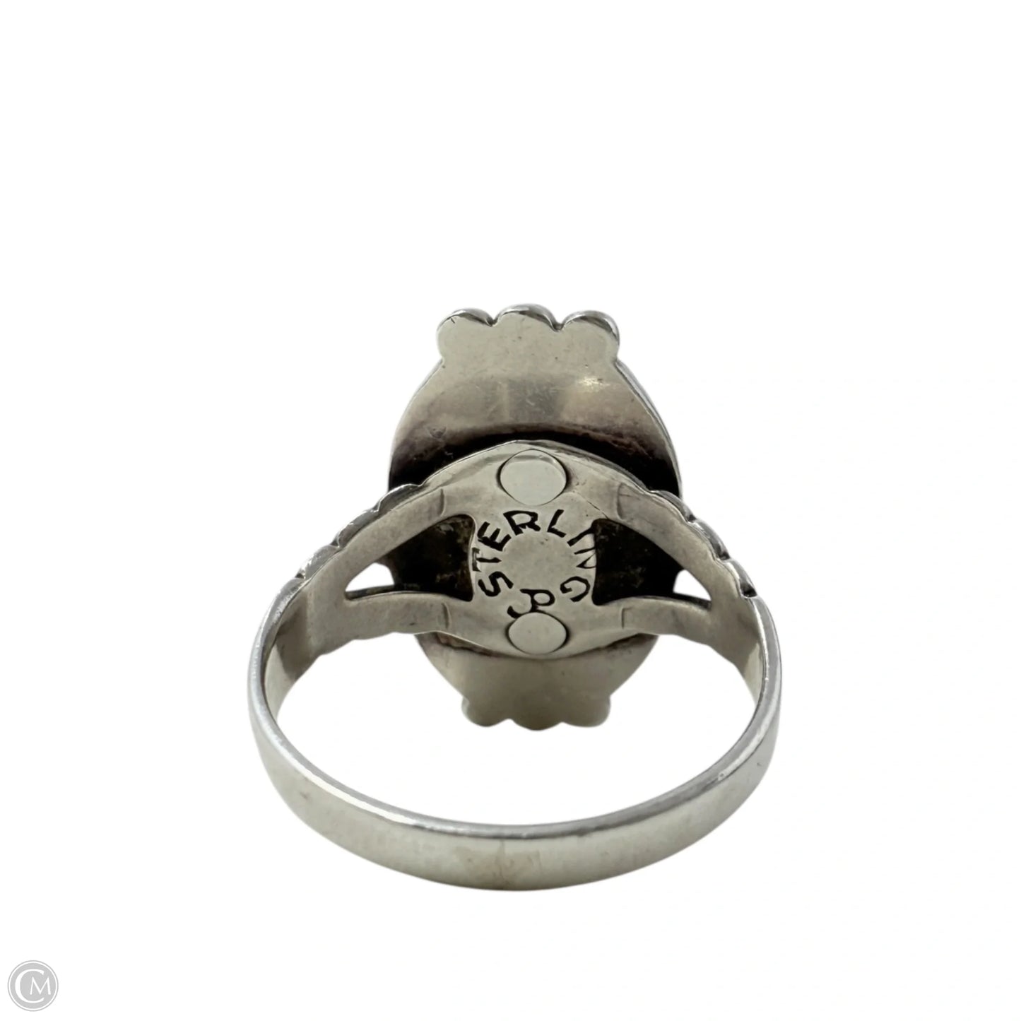 Native American Sterling Silver & Stone Ring, Size: 7