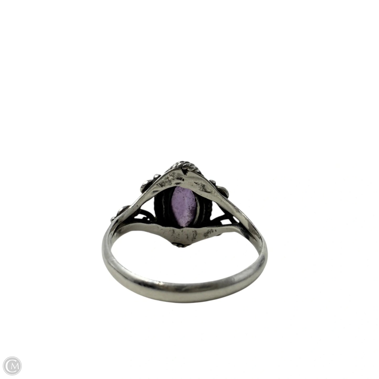 Sterling Silver & Amethyst Ring, Size: 6