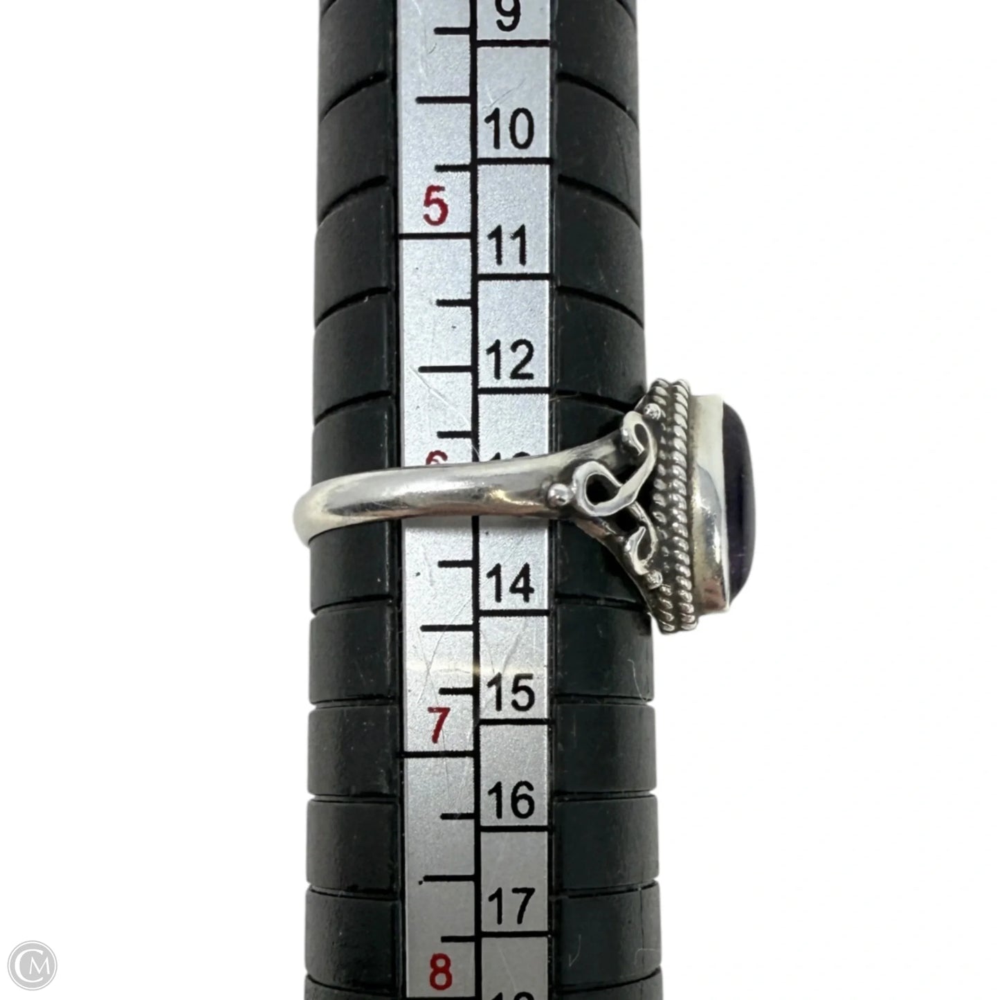 Sterling Silver & Amethyst Ring, Size: 6