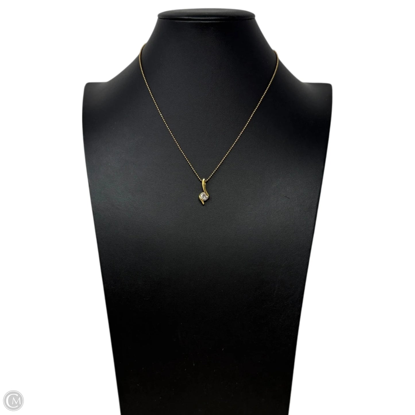 Gold Over Silver CZ Pendant Necklace