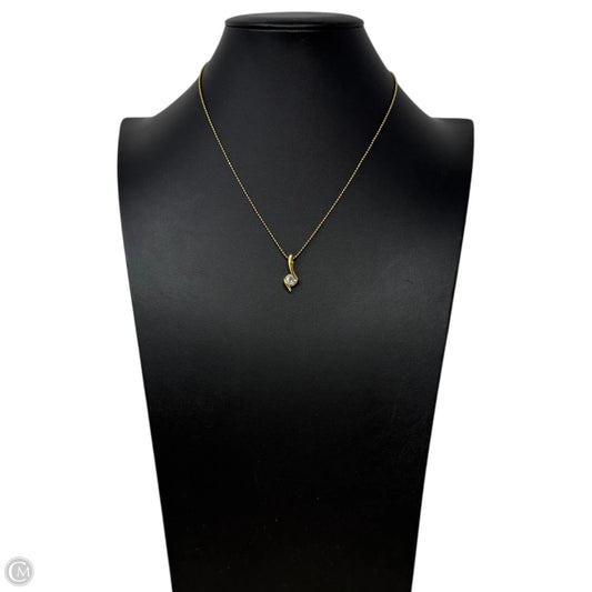 Gold Over Silver CZ Pendant Necklace