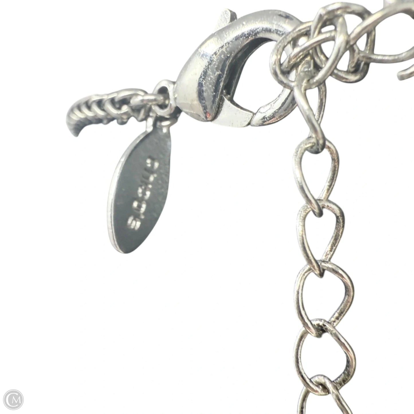 Silvertone & Blue Simulated Lapis Stones Station Necklace By Chicos