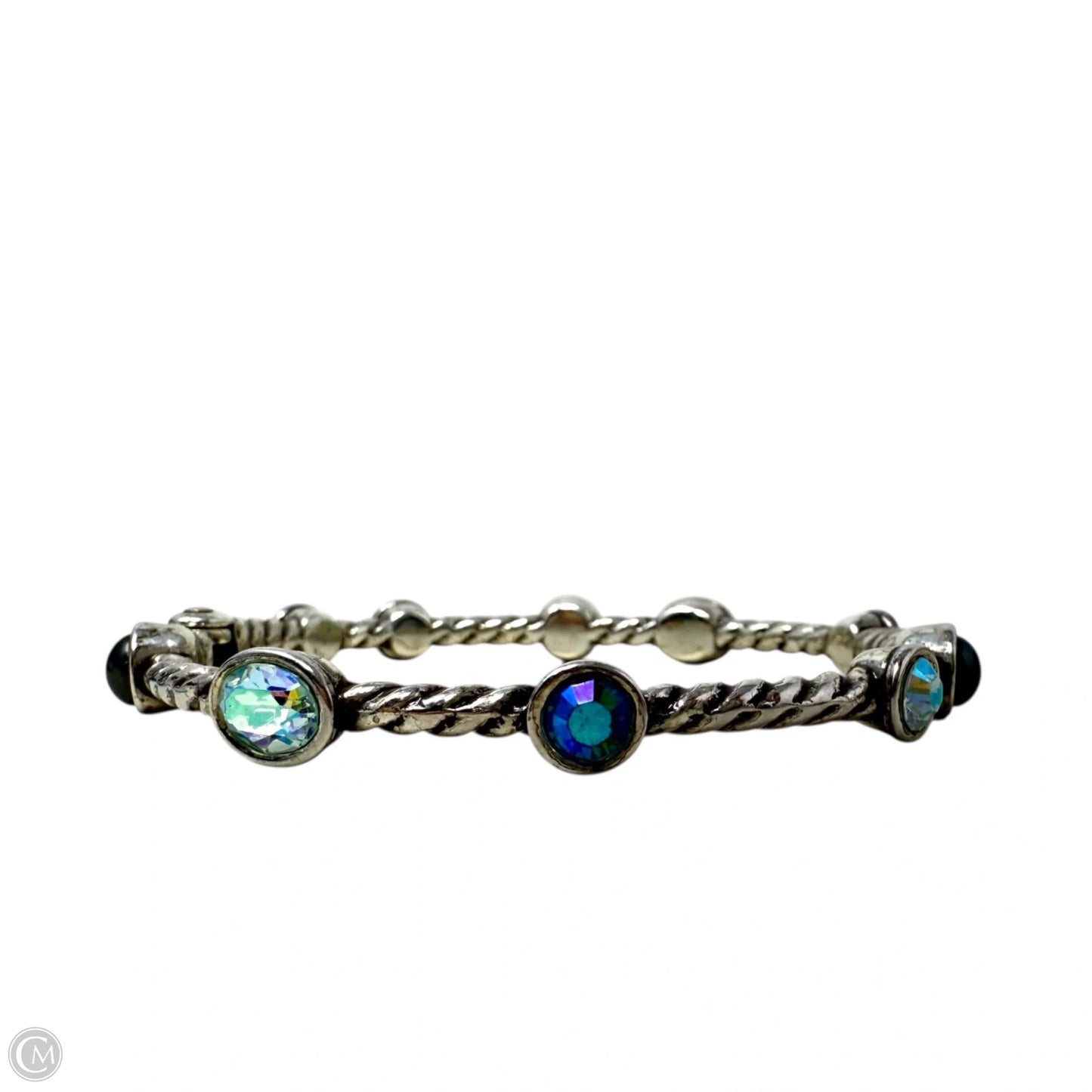 Monte Carlo Hinged Bangle Bracelet By Brighton