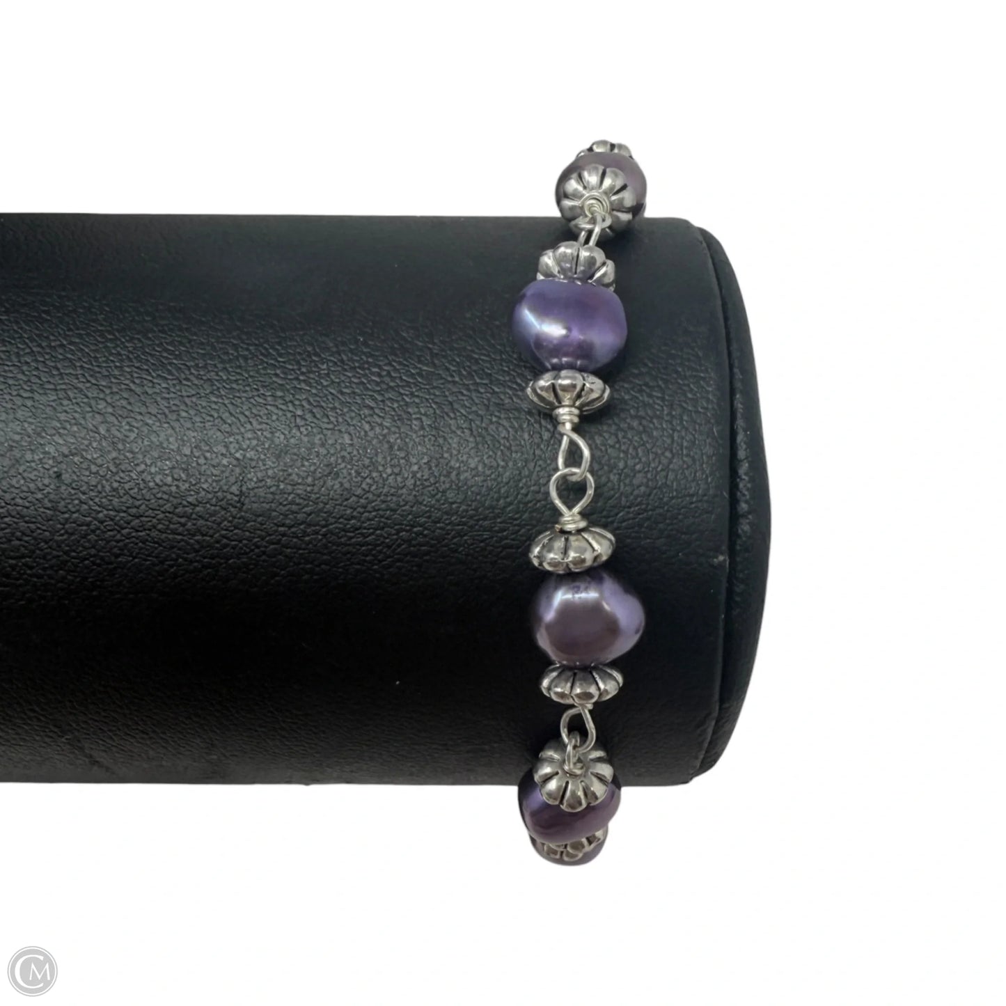 Sterling Silver & Freshwater Pearl Bracelet With Dolphin Clasp