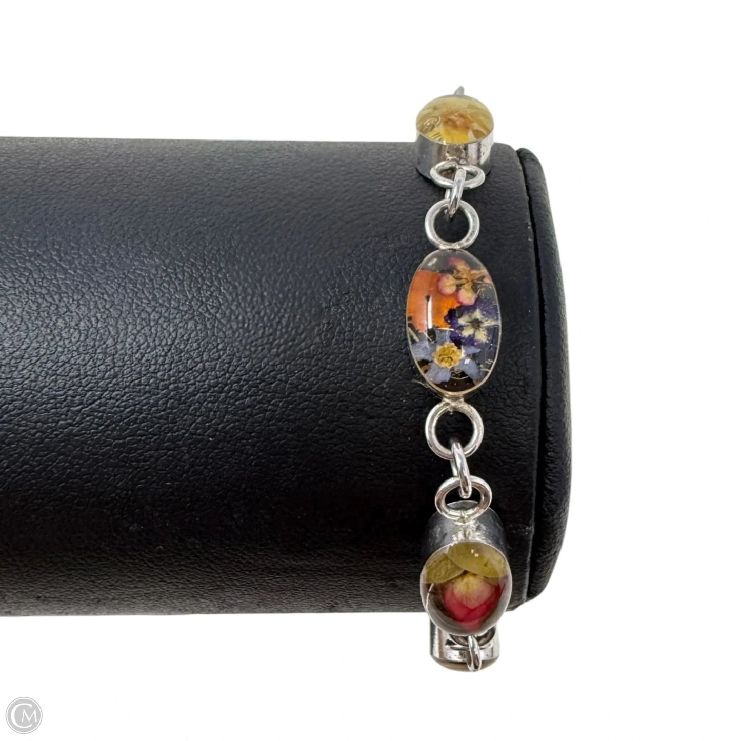 Vintage Alpaca Mexico Botanical Bracelet