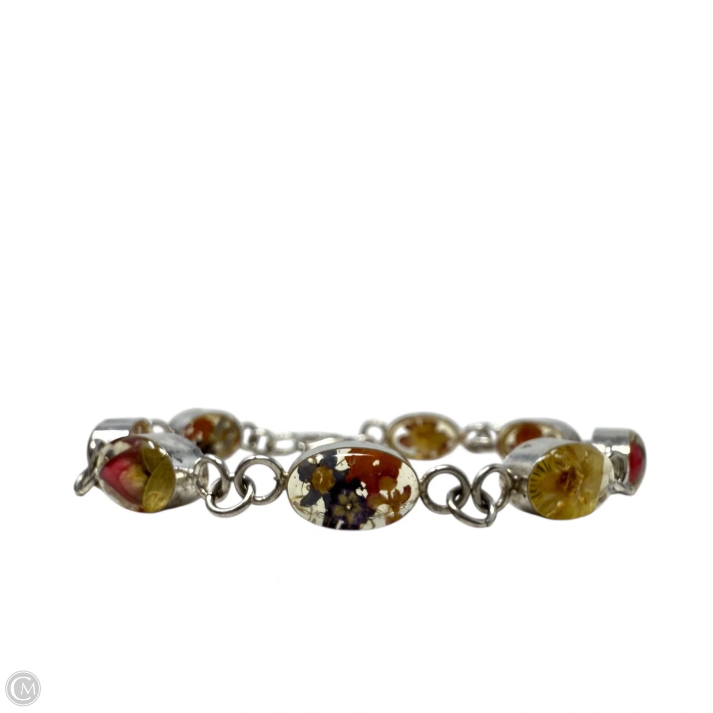 Vintage Alpaca Mexico Botanical Bracelet