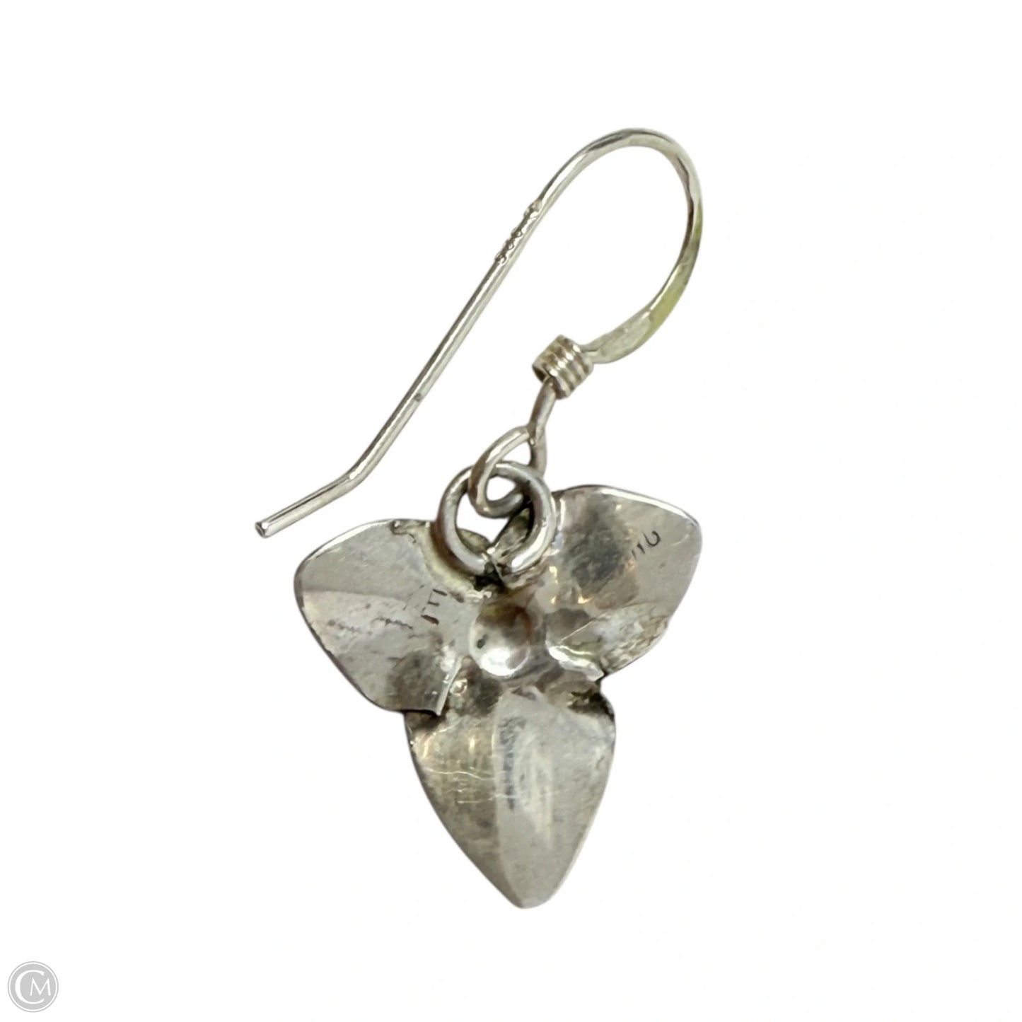 Sterling Silver Trillium Flower Dangle Earrings
