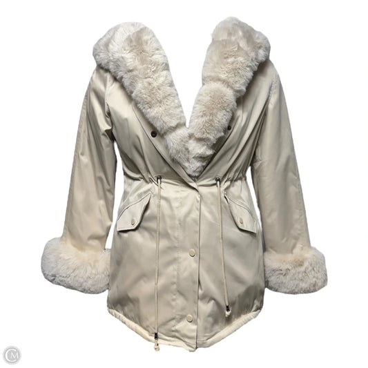 Overland Faux Fur Lined Hooded Parka By Artika Icewear In Cream, Size: M