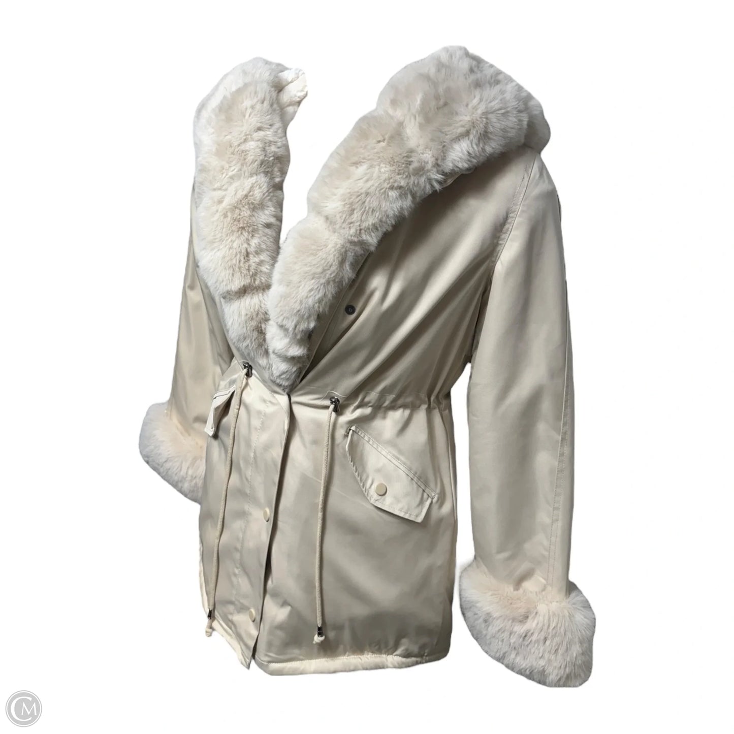 Overland Faux Fur Lined Hooded Parka By Artika Icewear In Cream, Size: M