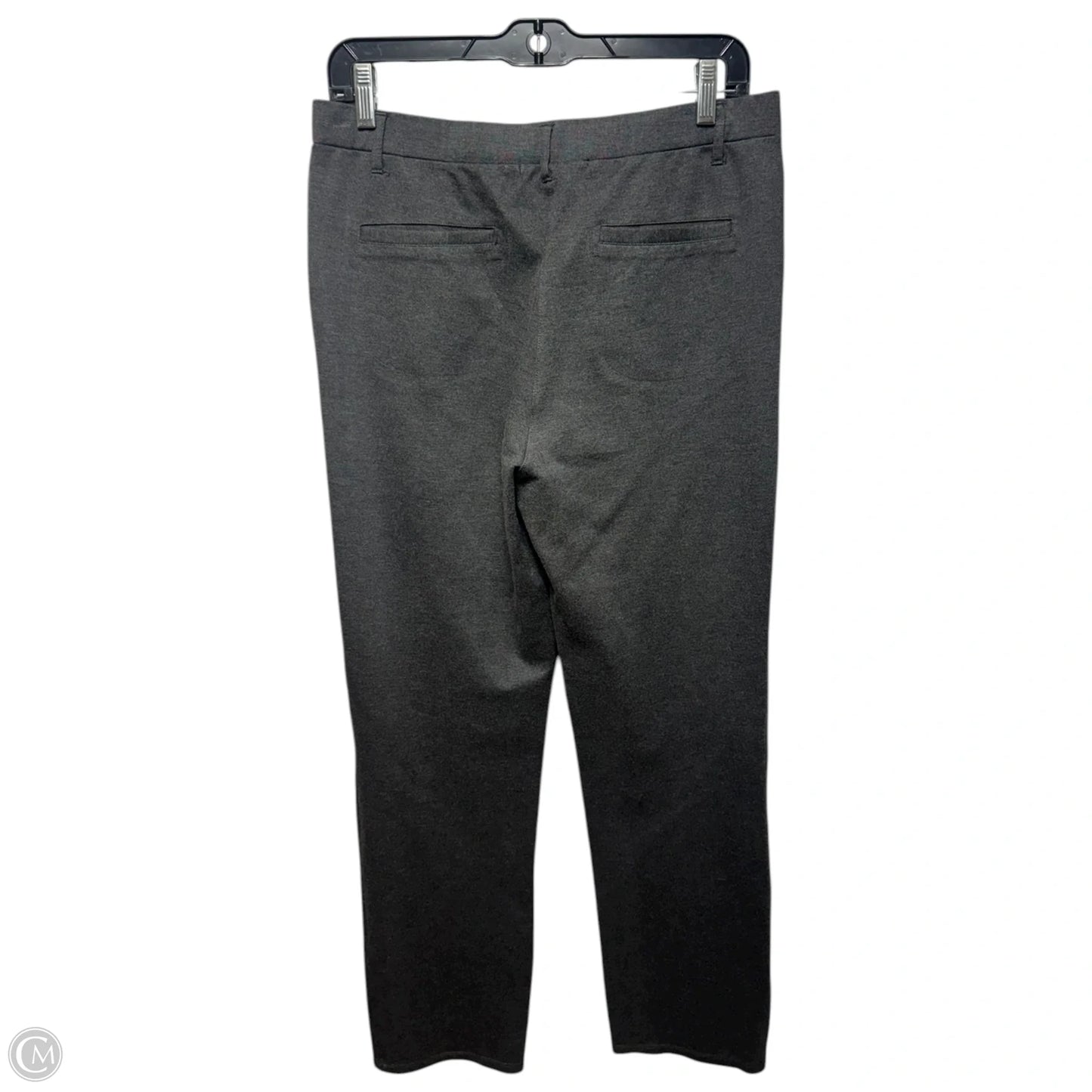 Ultra-Stretch Ponte Straight Leg Pants By Quince In Charcoal, Size: L