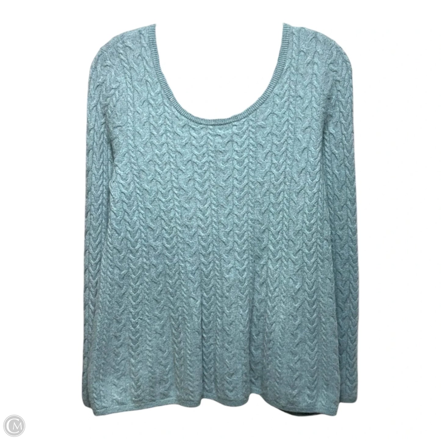 Cashmere Trapeze Sweater By Garnet Hill In Aqua, Size: S