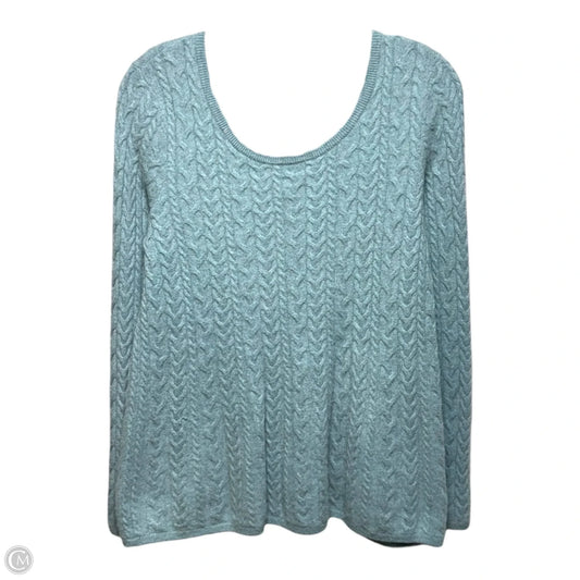Cashmere Trapeze Sweater By Garnet Hill In Aqua, Size: S