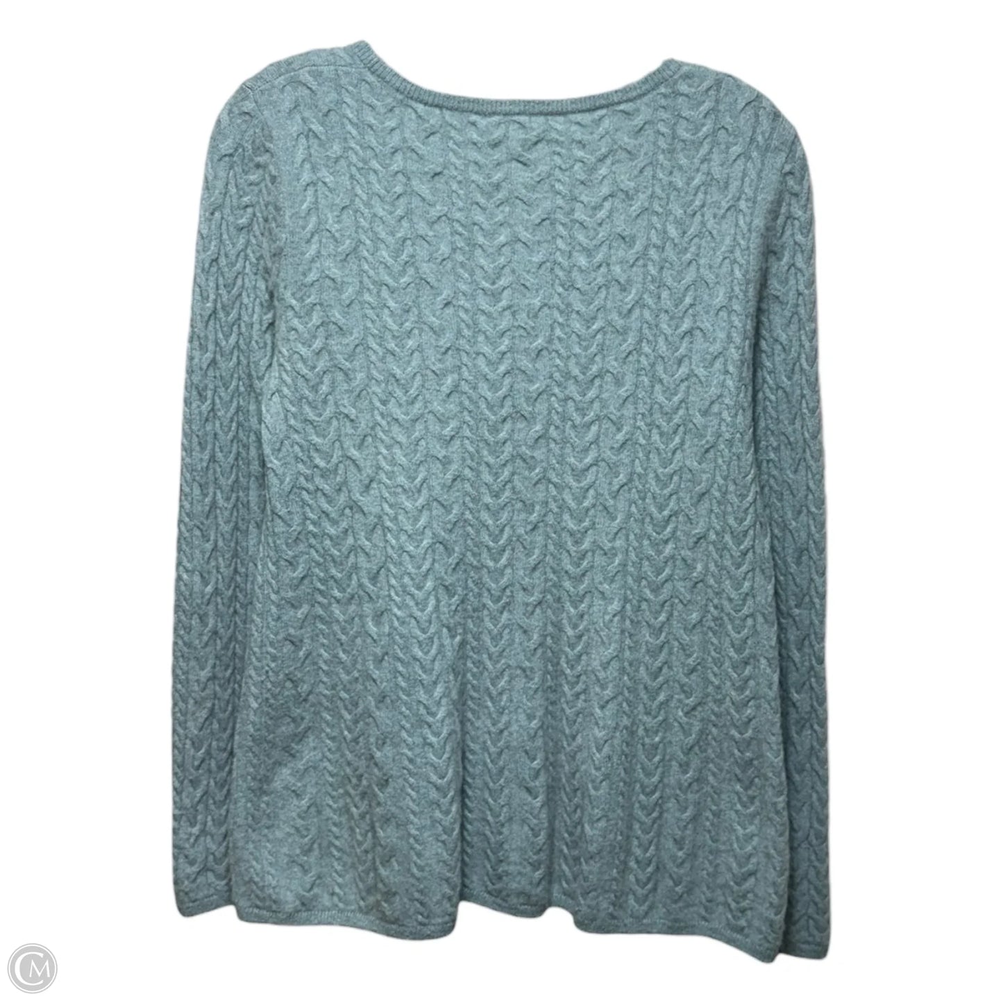 Cashmere Trapeze Sweater By Garnet Hill In Aqua, Size: S
