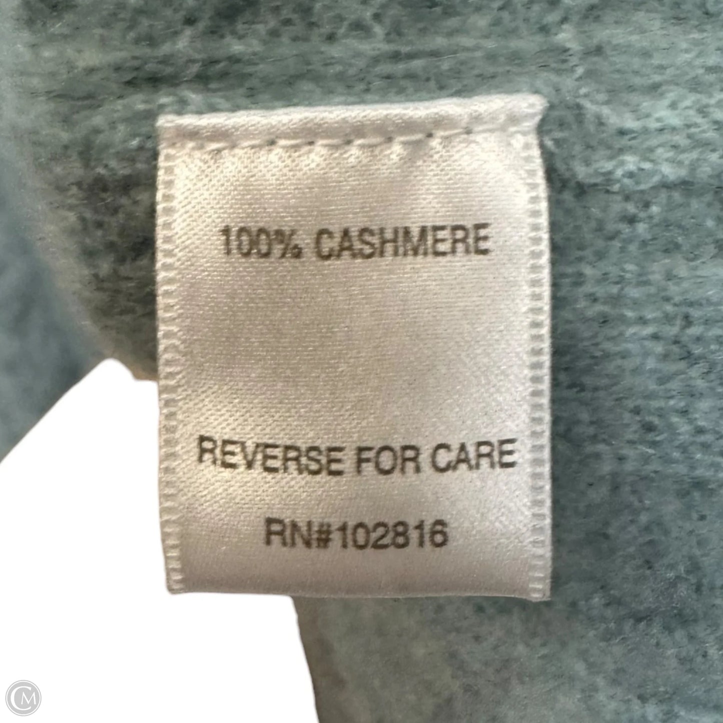 Cashmere Trapeze Sweater By Garnet Hill In Aqua, Size: S