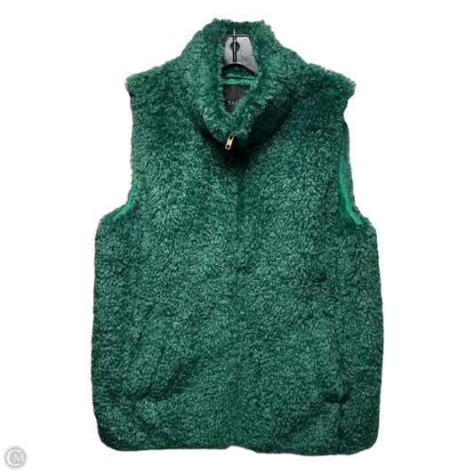 Vest Faux Fur & Sherpa By Talbots In Green, Size: M