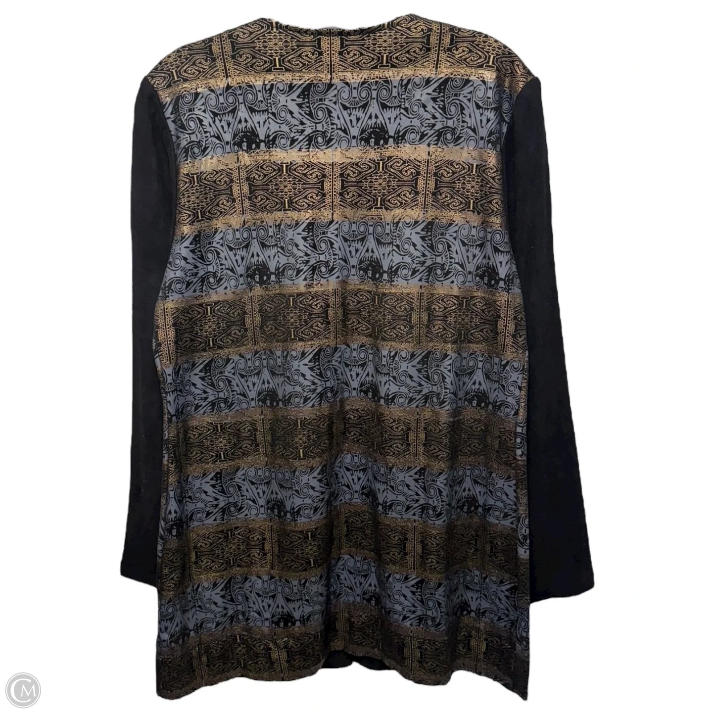 Jacket Other By Chicos In Black & Gold, Size: 8