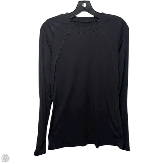 Athletic Top Long Sleeve Crewneck By Lululemon In Black, Size: 6
