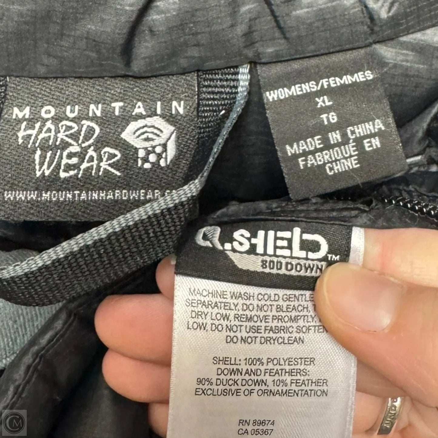 Down Fill Coat Puffer & Quilted By Mountain Hardwear In Black, Size: XL