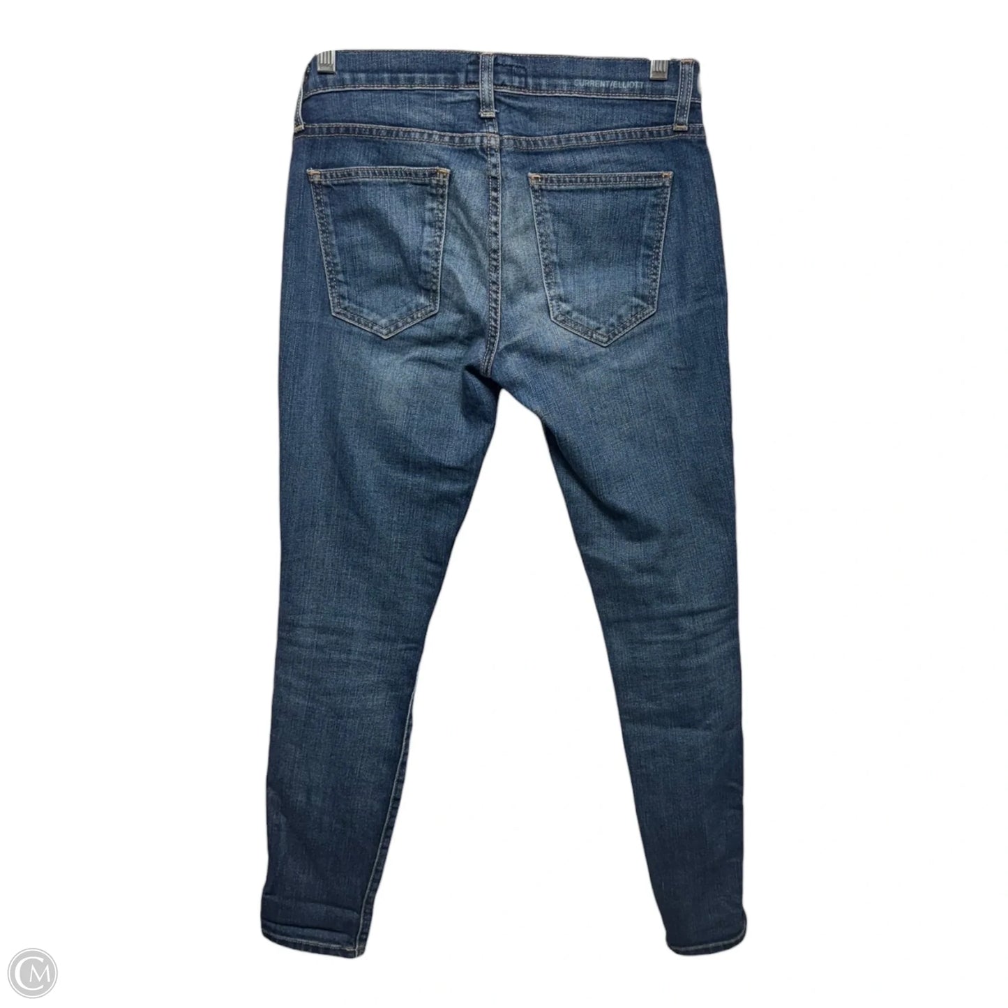 Jeans Skinny By Current Elliott In Blue Denim, Size: 0/25