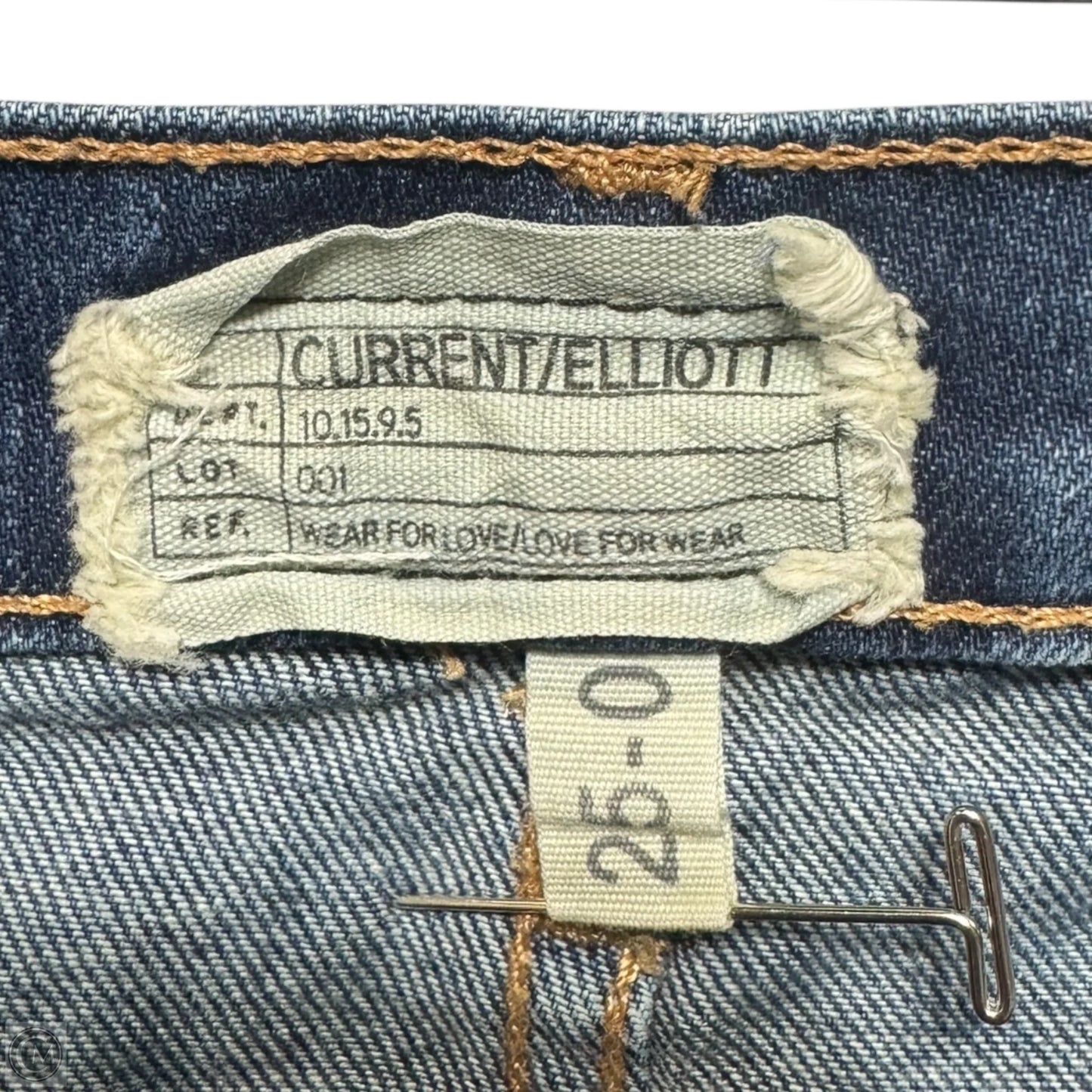 Jeans Skinny By Current Elliott In Blue Denim, Size: 0/25