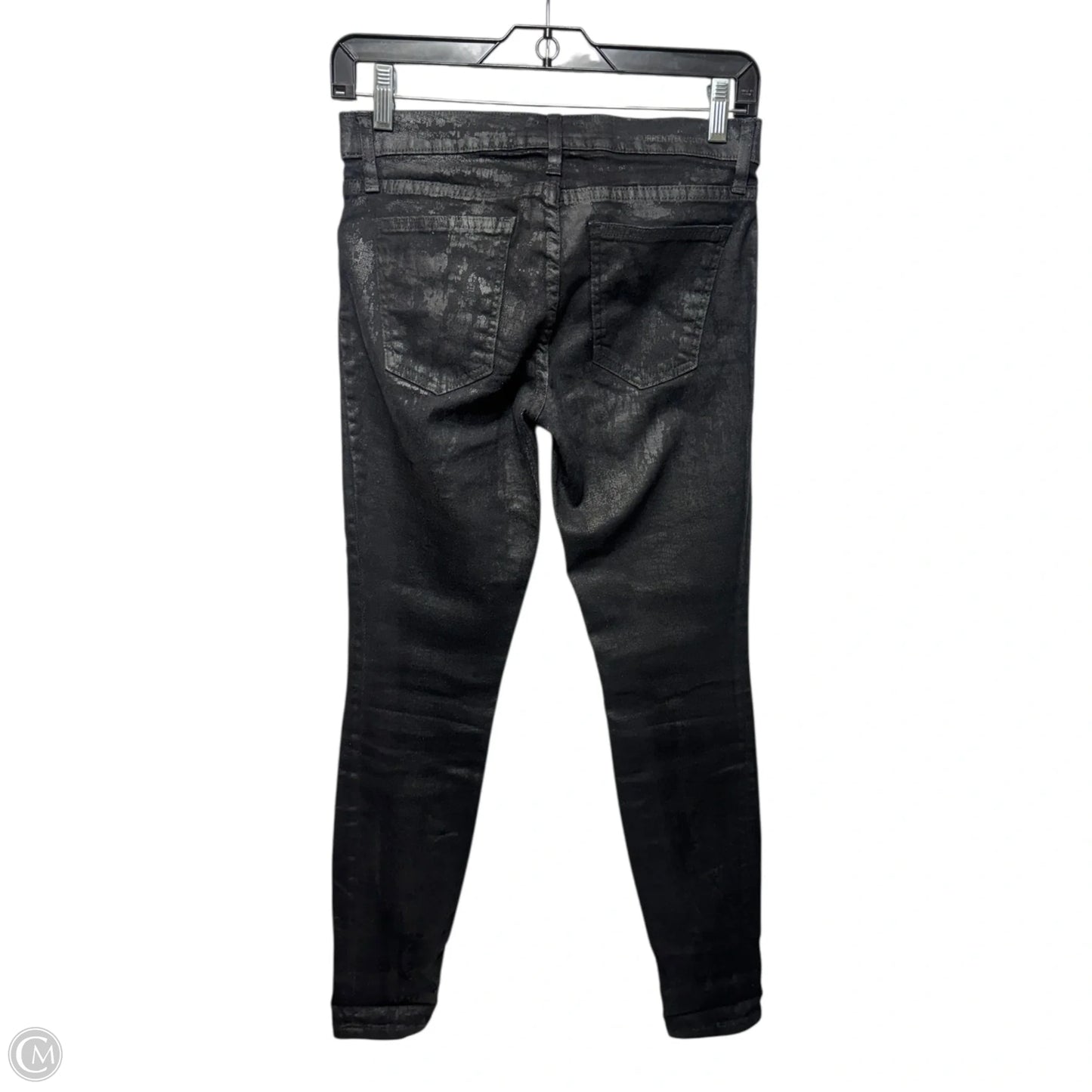 Jeans Skinny By Current Elliott In Black, Size: 0
