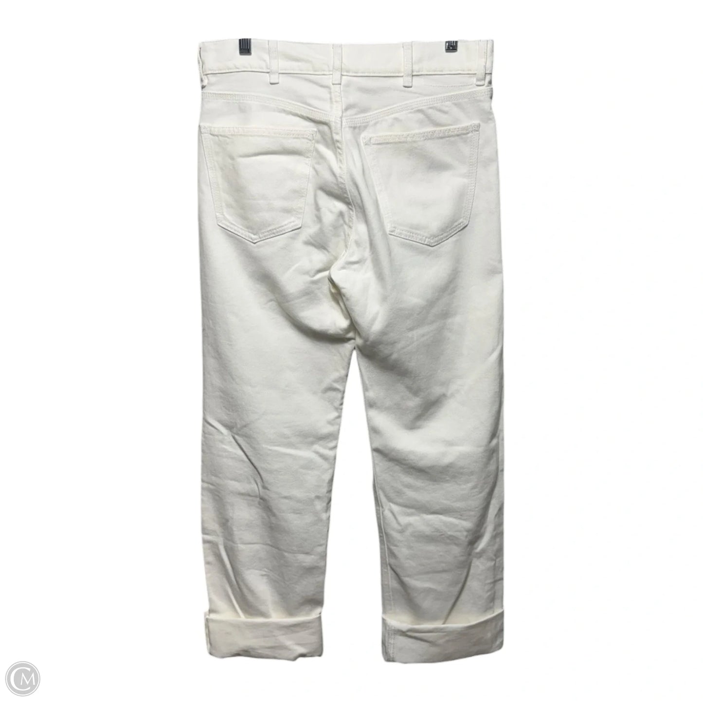 Jeans Straight By Massimo Dutti In White Denim, Size: 4