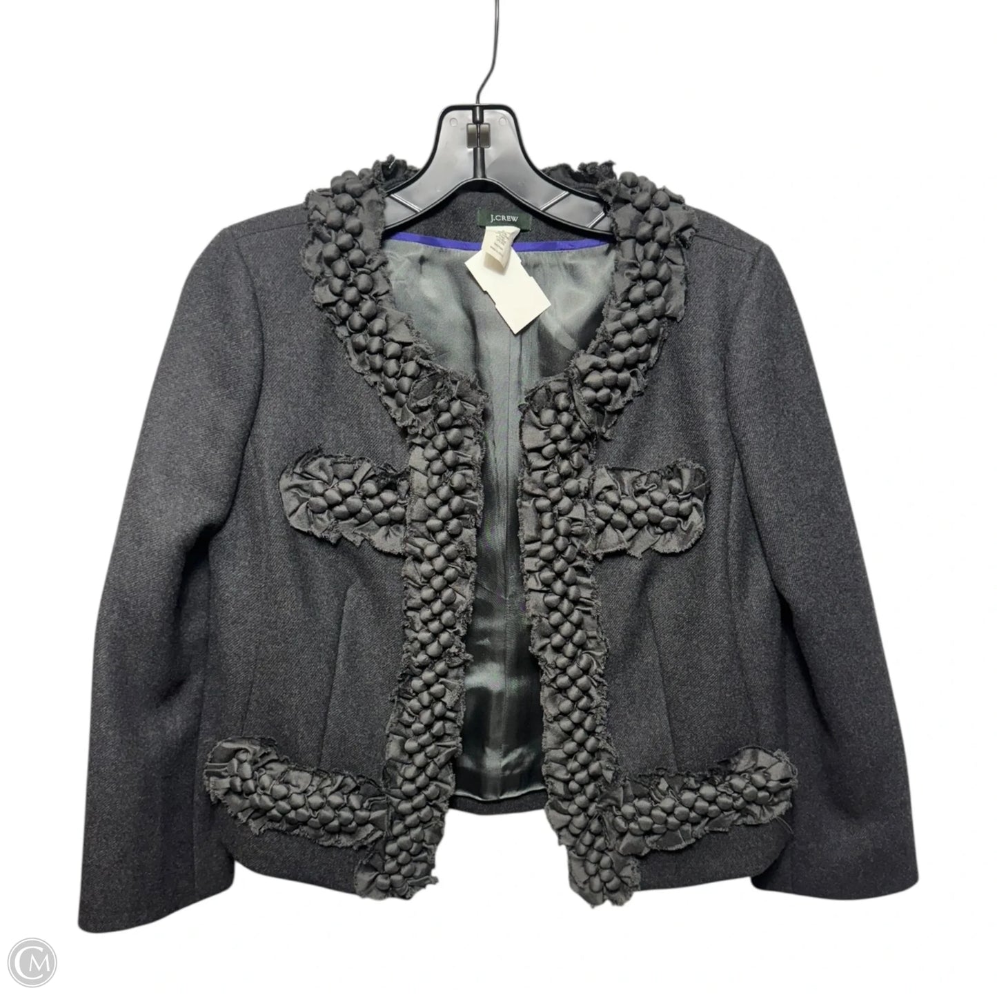 Astrid Berry Trim Wool Blazer By J. Crew In Grey, Size: 2